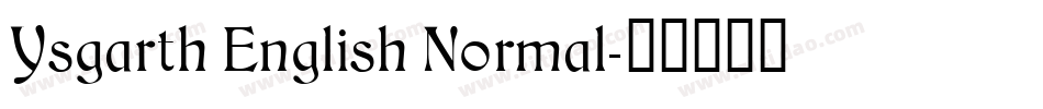 Ysgarth English Normal字体转换